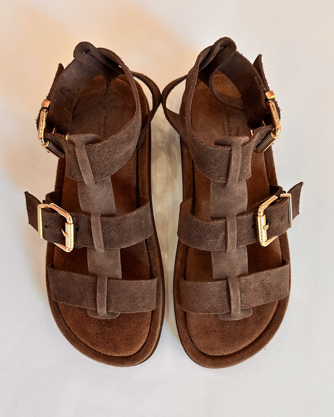 Kea – Dark Brown Suede Leather Sandals